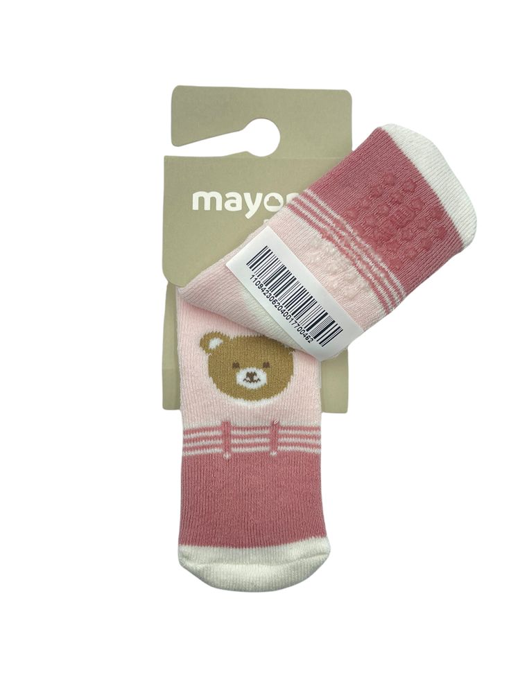 Πατουχάκια Αρκούδος πουά σε χρώμα ροζ της εταιρίας Mayoral. Διαθέσιμα νούμερα 12M-18M