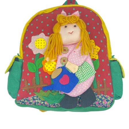 Τσάντα πλάτης από την εταιρεία Childrenland κοριτσάκι σε χρώμα κίτρινο-πράσινο.